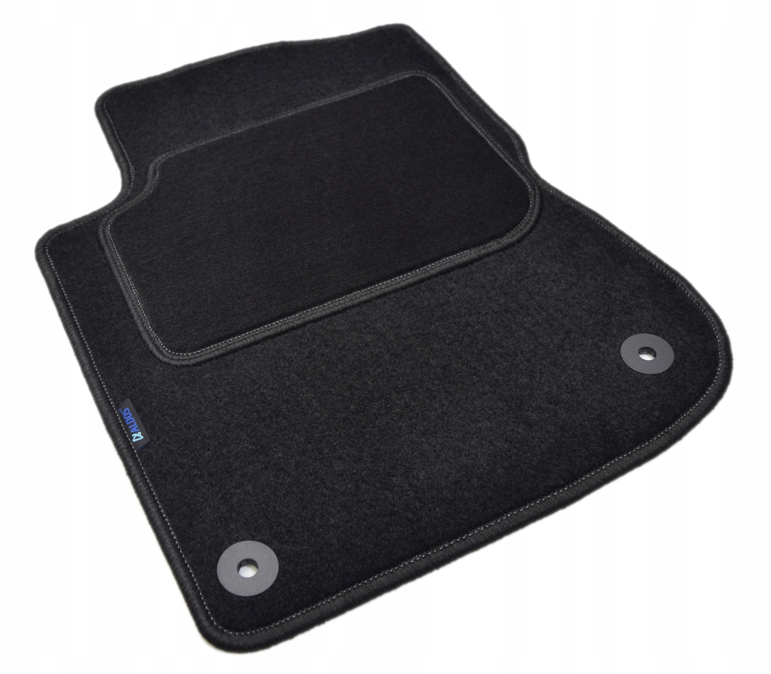 Peugeot 208 2012-2019r. Czarny dywanik welurowy kierowcy Aldos. Silver