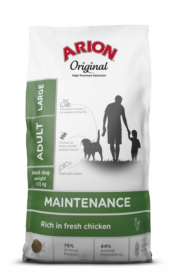 Arion Original Maintenance Dospělé Velké Kuře 12 kg 3 kg +dárek