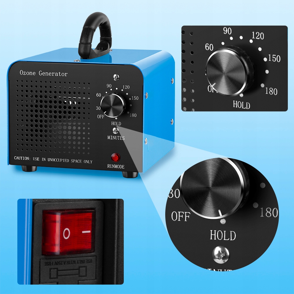 GENERATOR OZONU OZONATOR PROFESJONALNY 60000mg/h Waga produktu z opakowaniem jednostkowym 2 kg