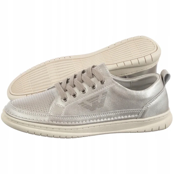Dámské boty Polobotky Boty Tenisky Wojas Stříbrná kůže 46265-58