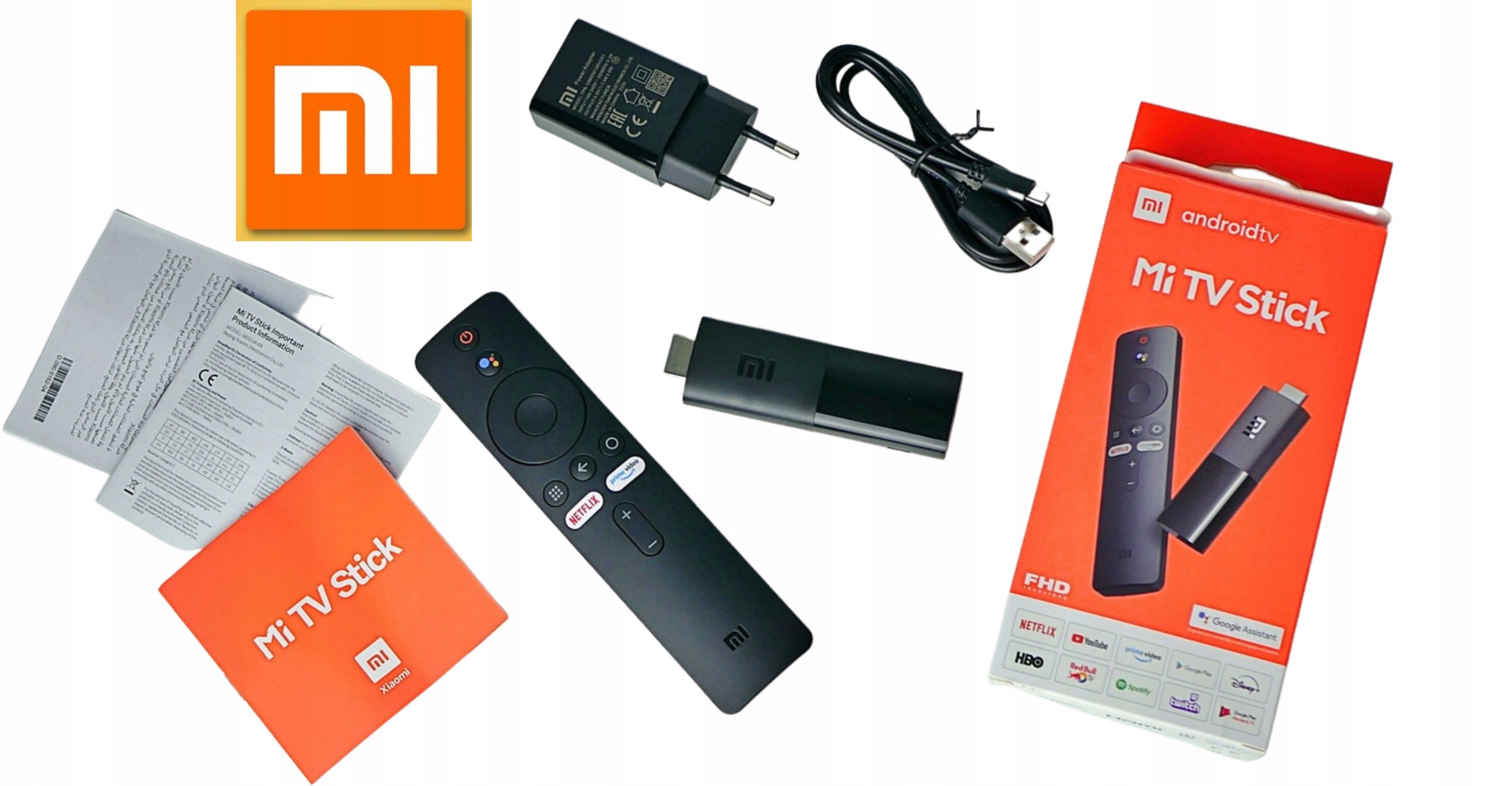 ODTWARZACZ MULTIMEDIALNY Xiaomi TV Stick SMART 8GB Netfilx Canal + HBO MAX EAN (GTIN) 9784480325150