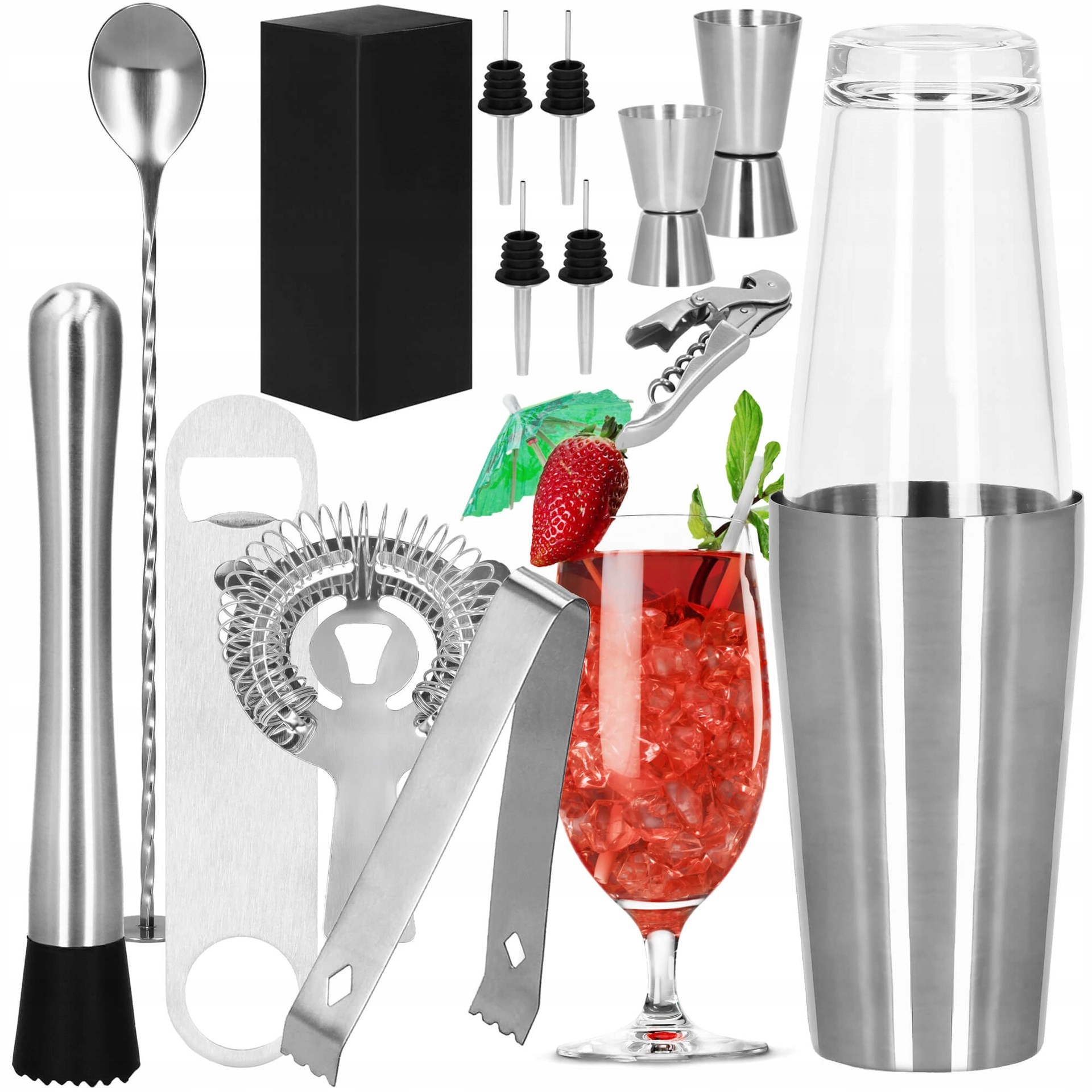 Barmanský set shaker Boston Sklenička 14 prvků Nápad na Dárek