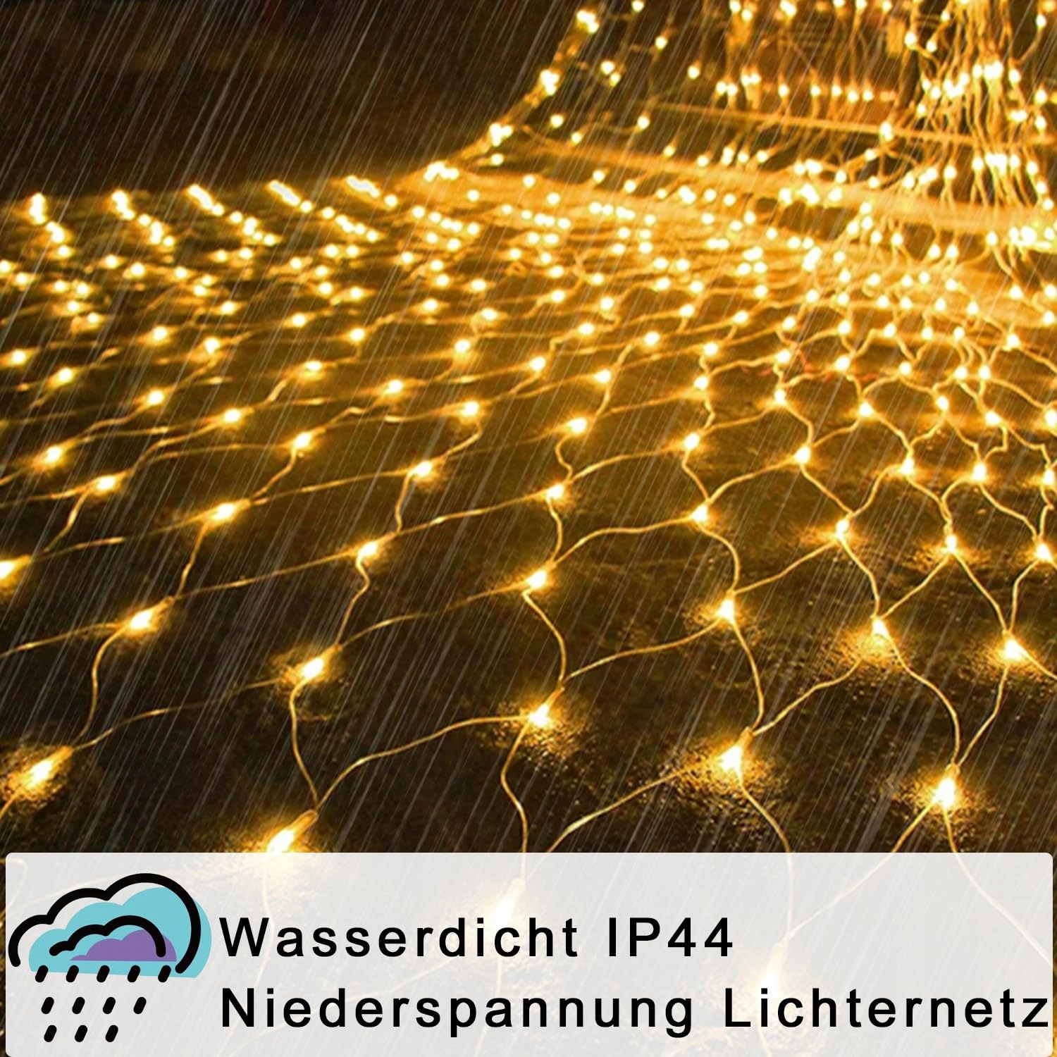 MOLVCE Lichternetz 100 LED Zewnętrzne IP44 Oświetlenie Ogrodu Balkonów — miniatura 5