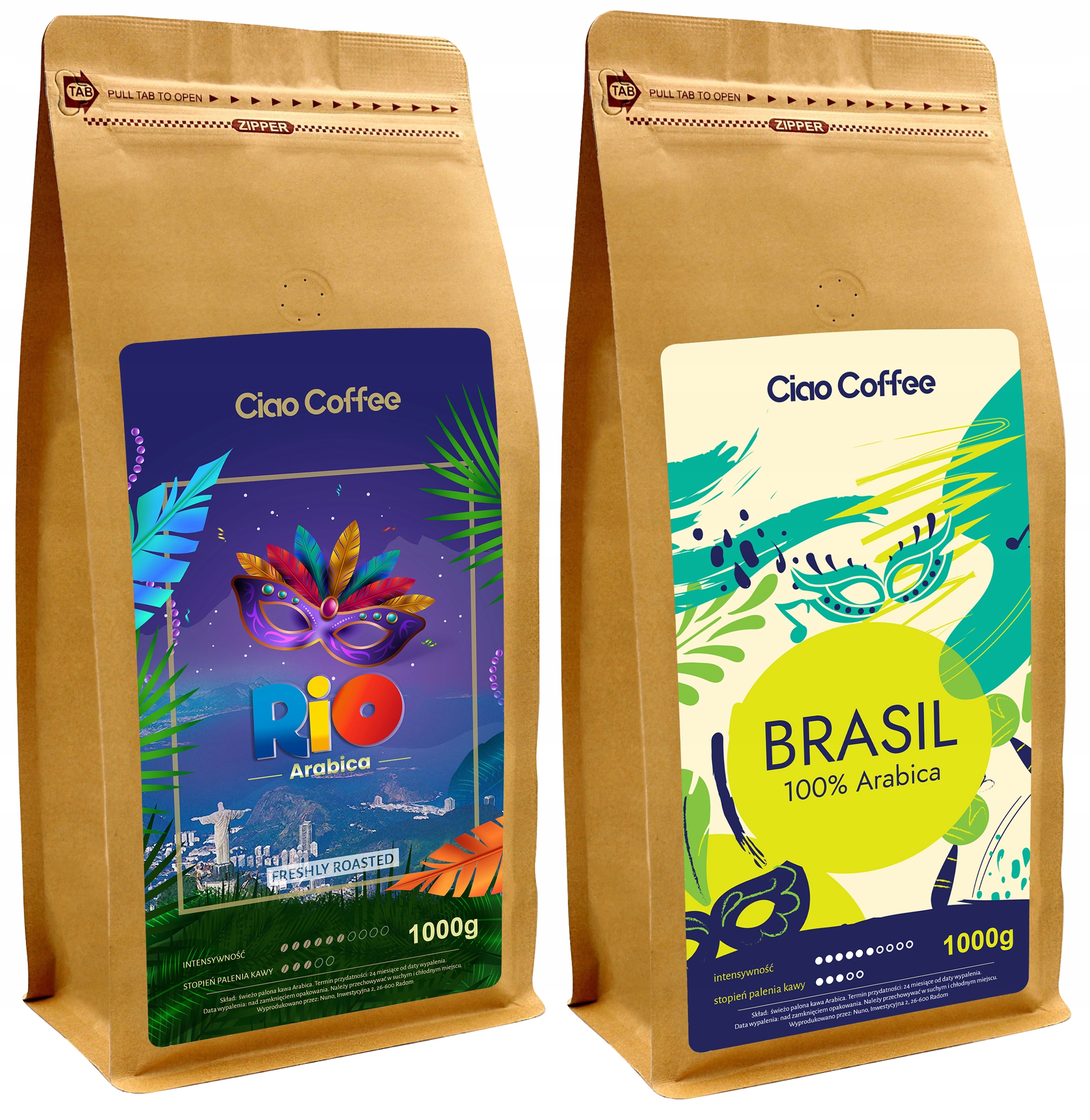 Levně Káva Ciao Coffee Set Čerstvě pražená Arabica 2kg
