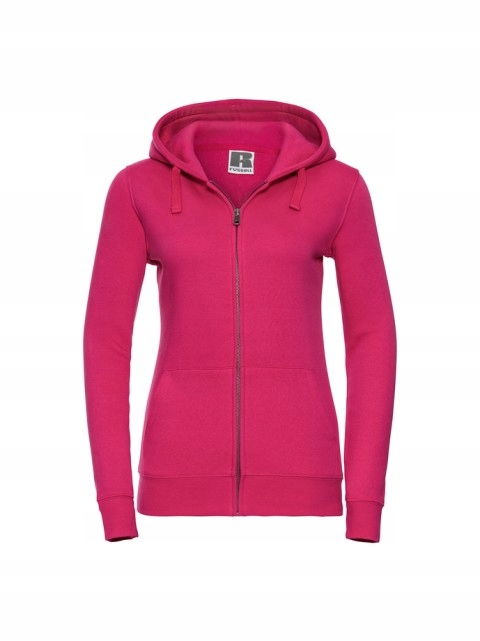 Dámská mikina Authentic s kapucí rozepínací Russell Fuchsia XL