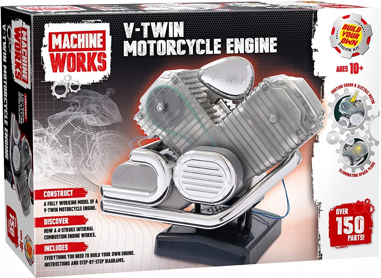 Model silnika V2 v-twin Zbuduj Swoje Własne V2 do złożenia Haynes