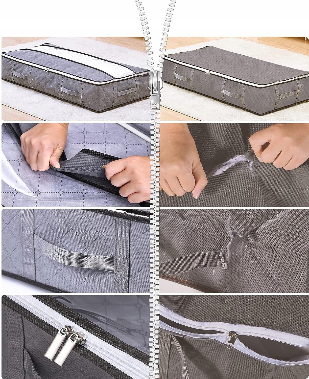 ORGANIZER DO SZAFY TORBA DO PRZECHOWYWANIA UBRAŃ KOŁDRY PUDEŁKA 90L x3 Stan opakowania oryginalne