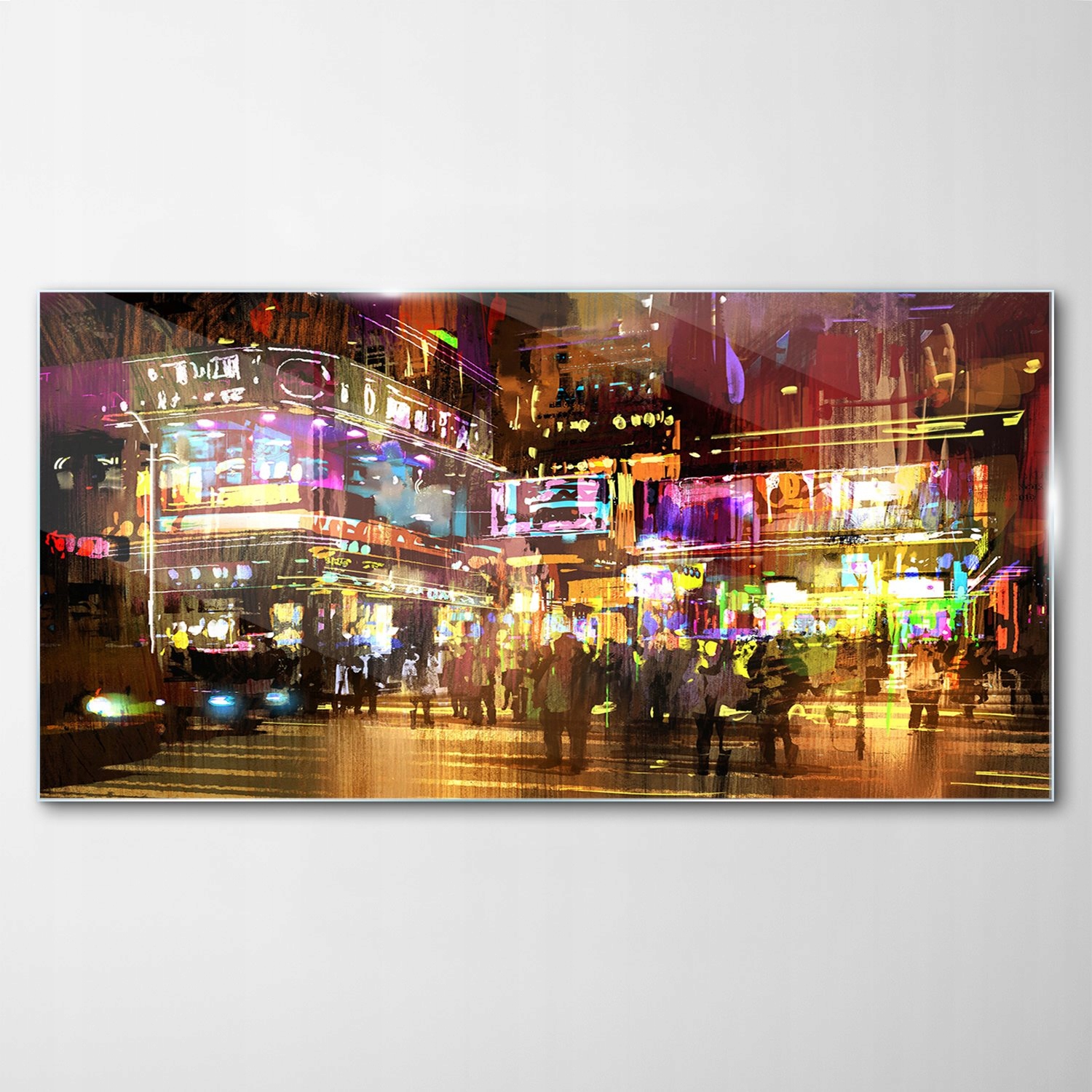 Obraz na skle Dekor Mesto Svetlá Noc 140x70