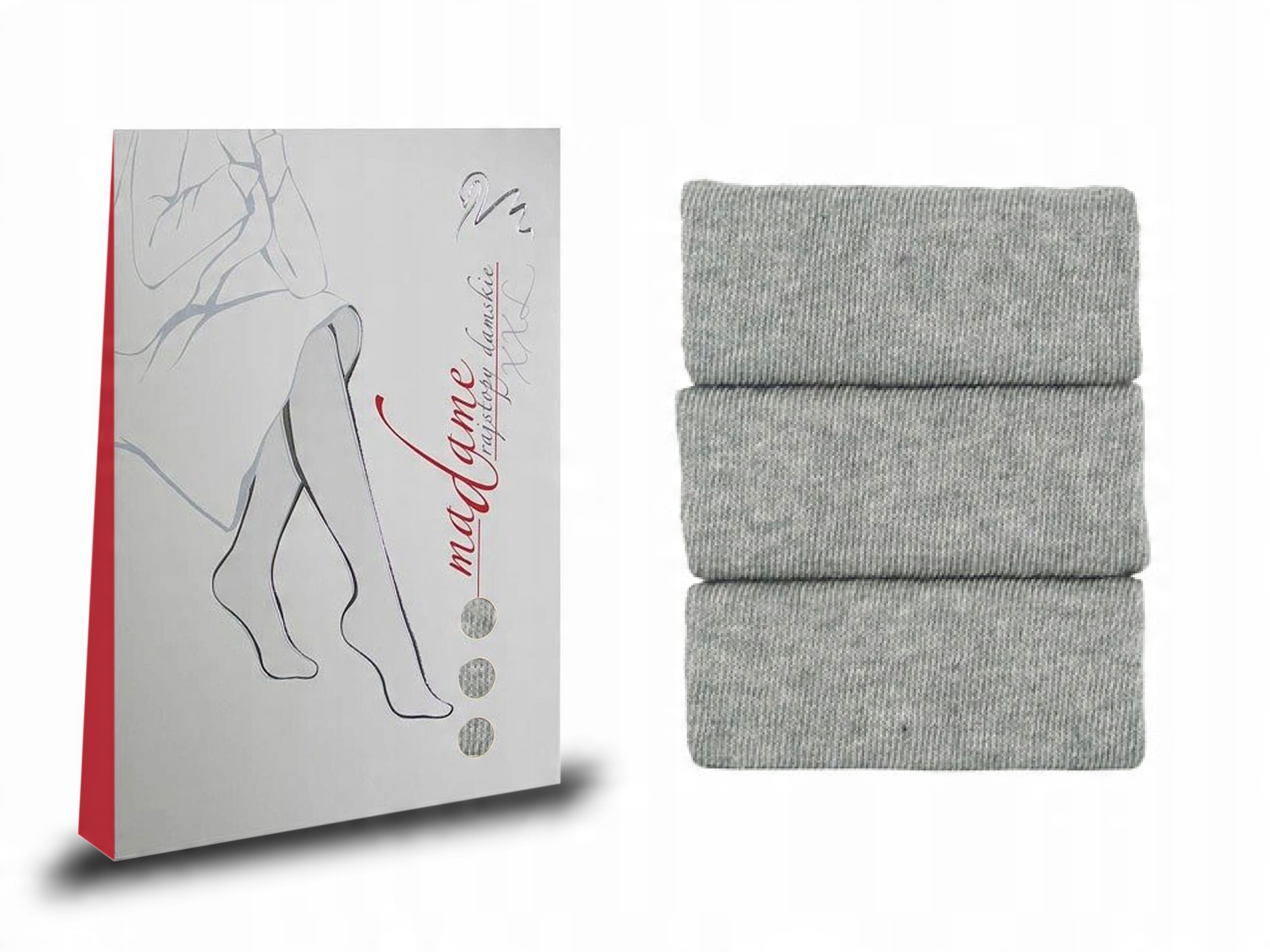 

Rajstopy bawełniane Madame Wola, +size, ash, XXL/L