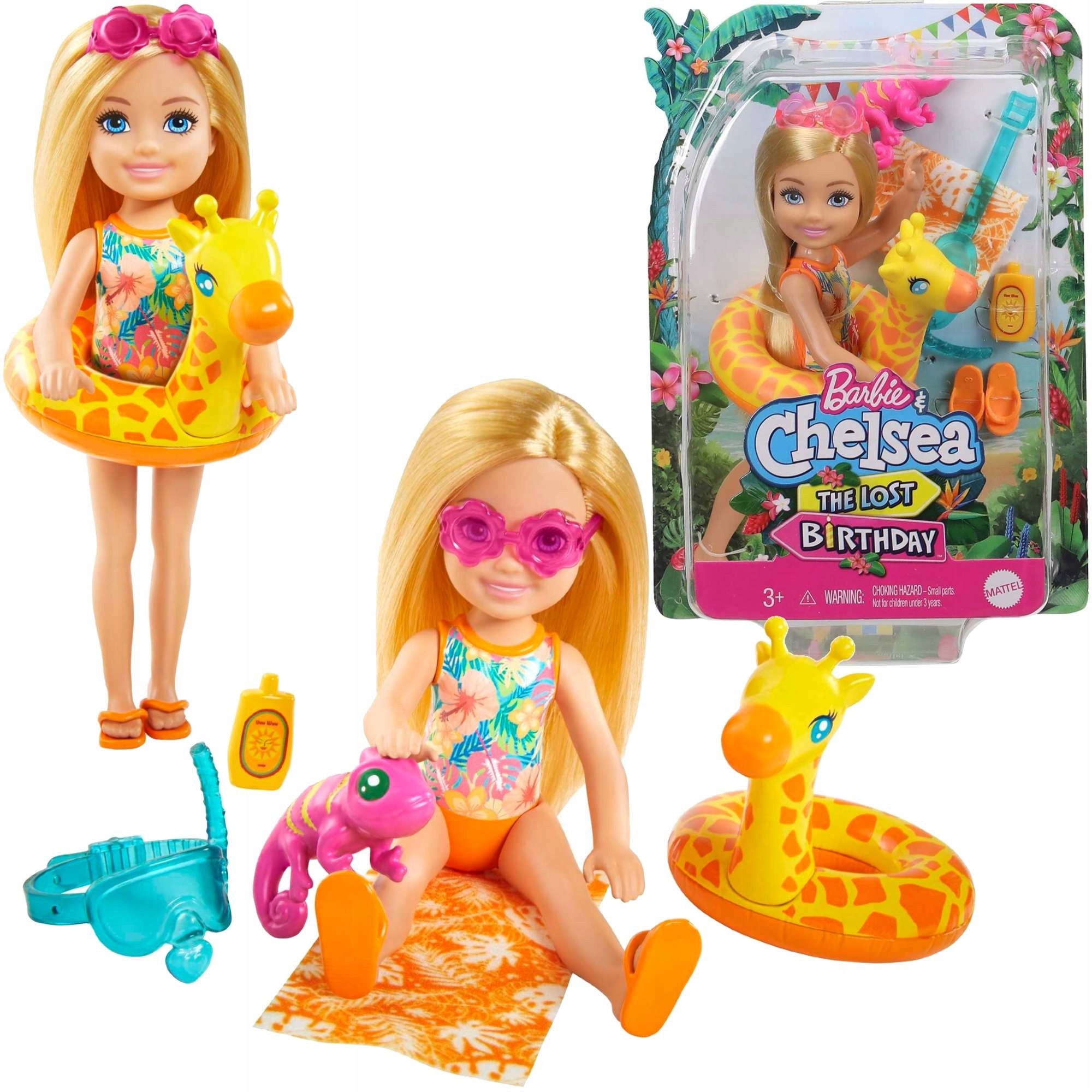 

Barbie Chelsea Lalka Wakacyjna Zwierzak Akcesoria