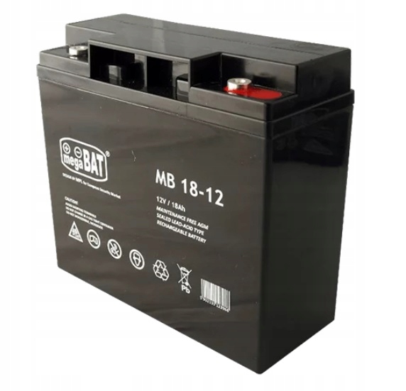 Akumulator bezobsługowy 12V 18Ah megaBAT AGM VRLA