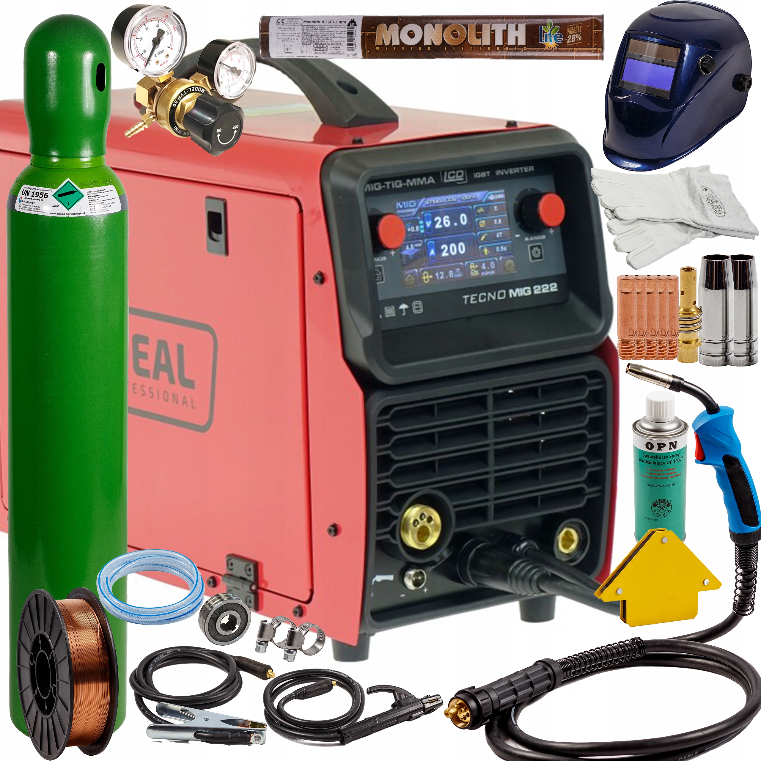 Svařovač Migomat Ideal 222 LCD poloautomatický svařovací set 1 ks