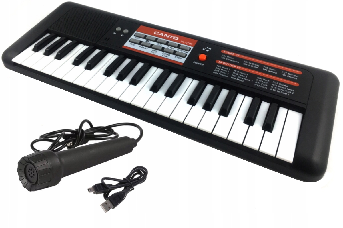 KEYBOARD DLA DZIECI MIKROFON USB PIANINKO ORGANKI Wiek dziecka 3 lata +