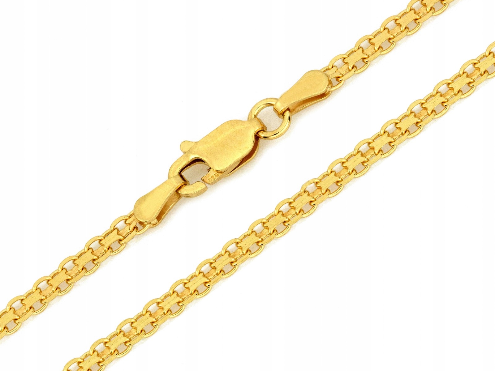 Řetízek stříbro 925 pozlacený Bismark 2,4 mm elegantní jako dárek r50