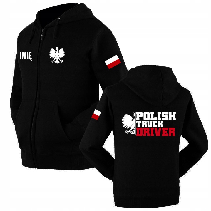 

Rozpinana Bluza Polish Driver Orzeł + Imię Prezent