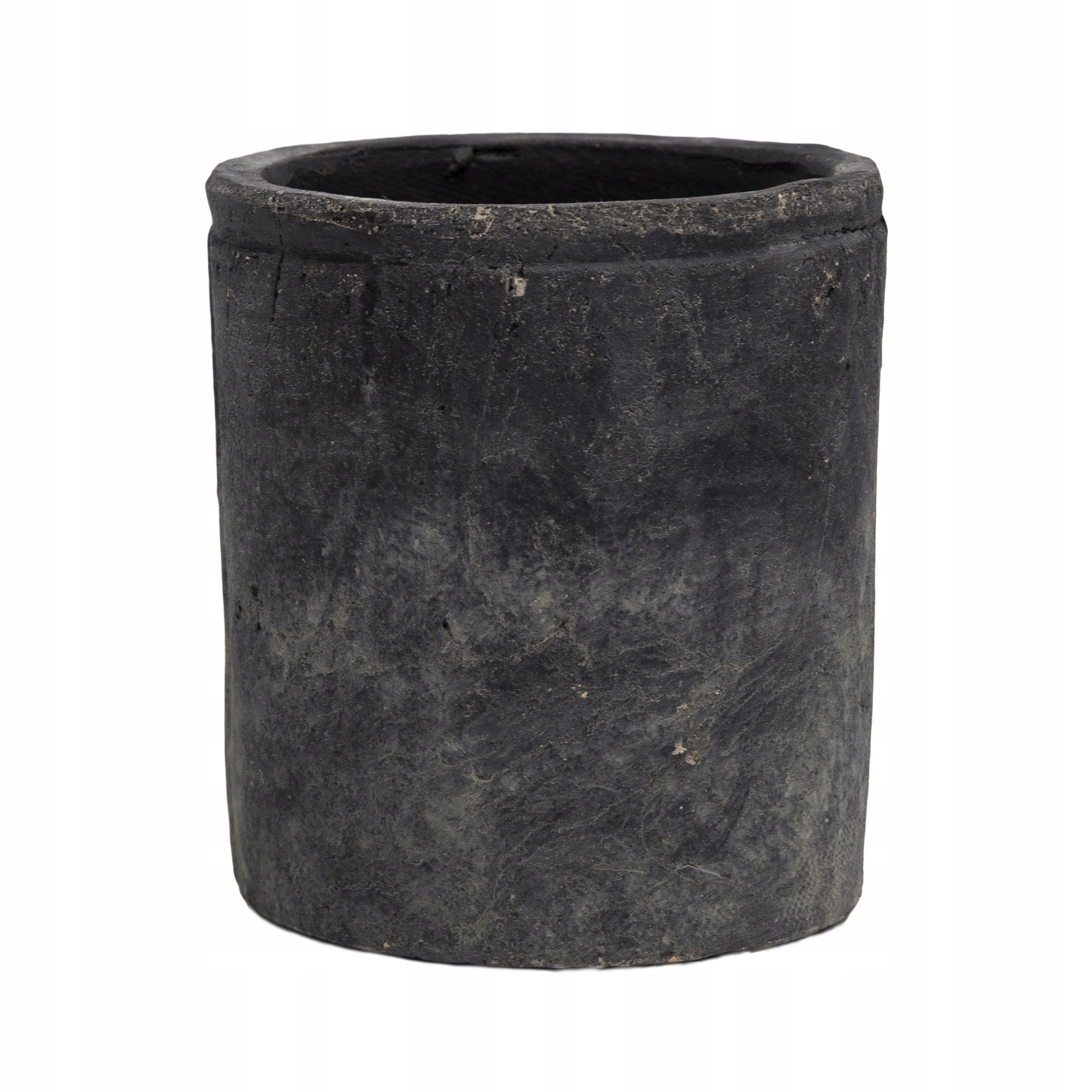

Osłonka Ø12cm Czarna doniczka w stylu rustykalnym