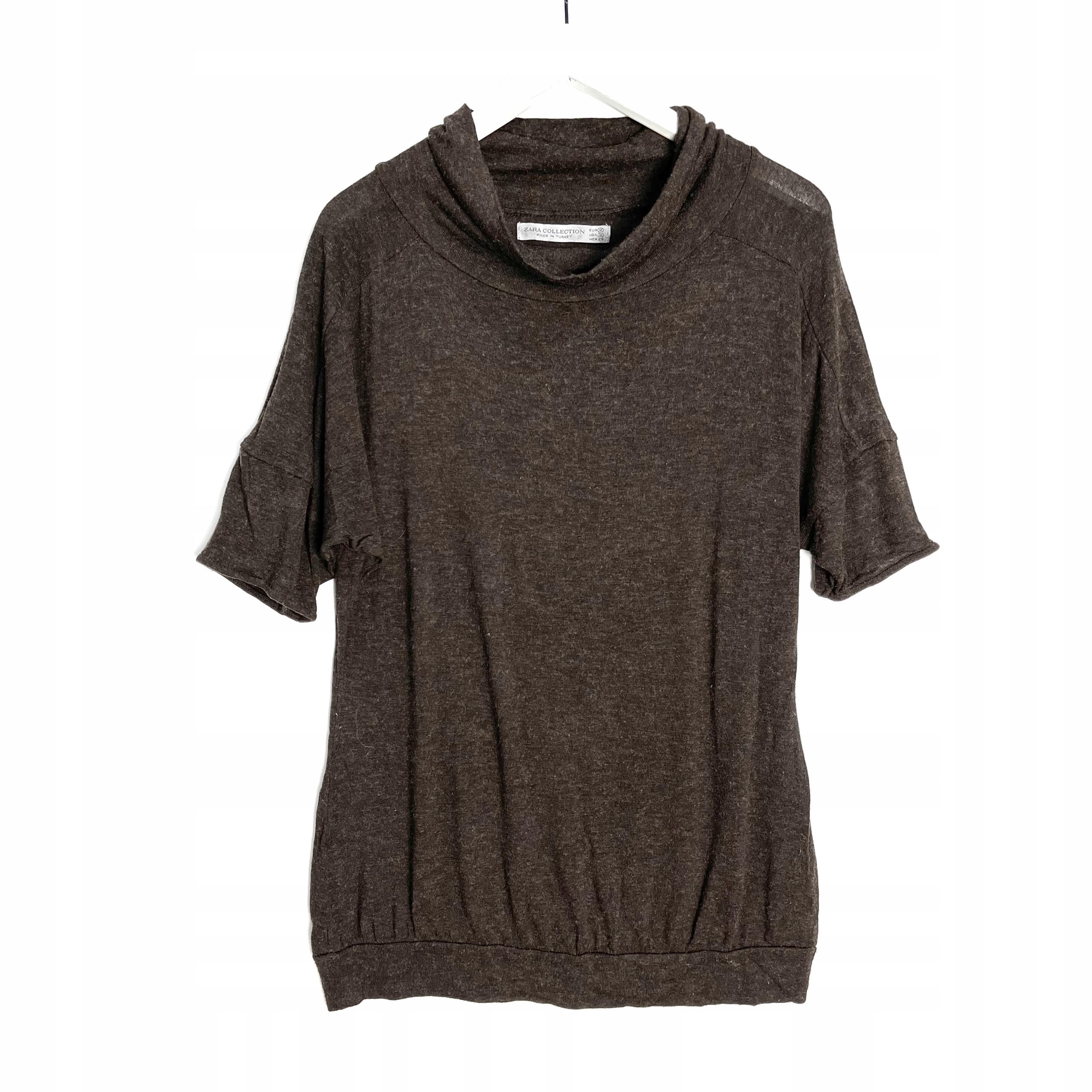 ZARA Brązowy Sweter Tunika M