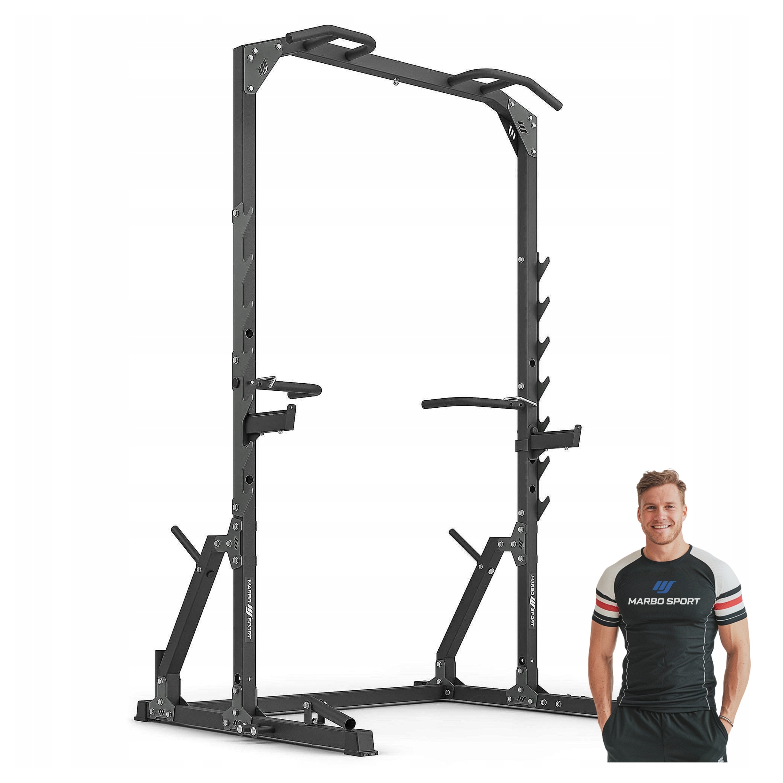 Stojan na tyč s tyčí pro posilovnu a cvičení činky Marbo MS-U115 2.0