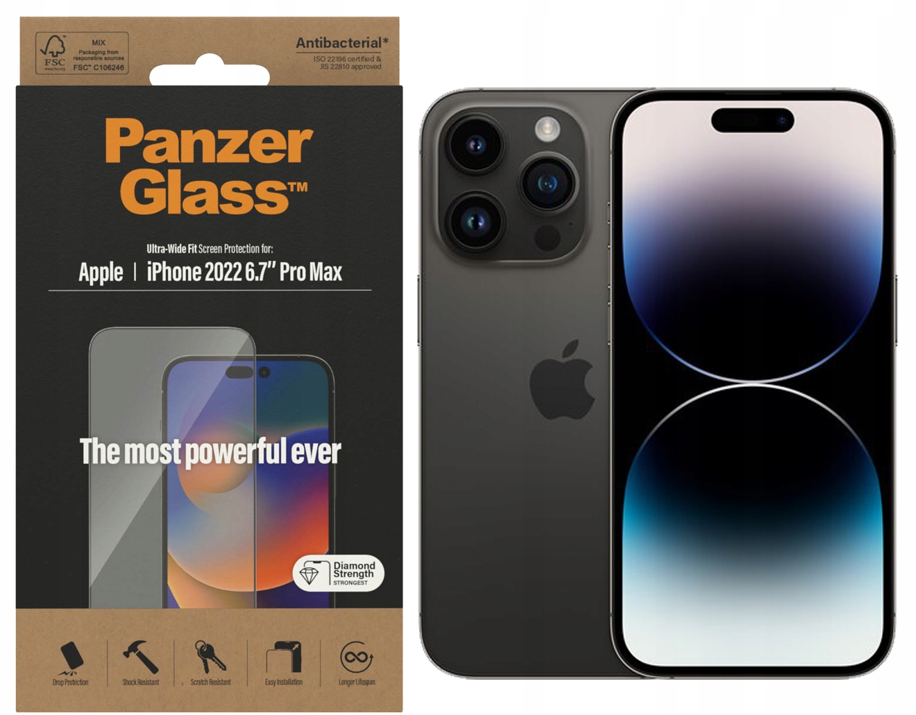 Tvrzené Sklo Ultra-Wide Fit PanzerGlass pro iPhone 14 Pro Max