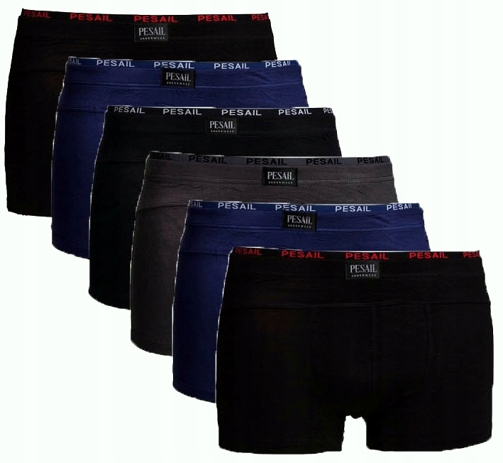 6x BOKSERKI MĘSKIE BAMBUSOWE PESAIL 3XL