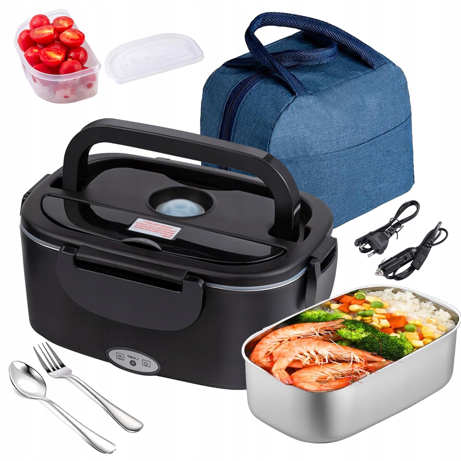 Lunchbox Elektryczny Podgrzewacz Jedzenia Pojemnik 220V/12V/24V 60W 1500ML