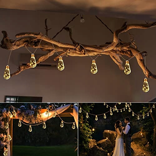 GEEMOO Lampki Solarne Lańcuch Świetlny Girlanda LED IP65 6.4M — miniatura 4