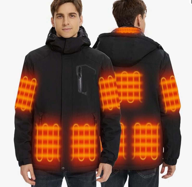 Męska podgrzewana kurtka z power bankiem 12V 18400mAh Hecusma Roz. L czarna