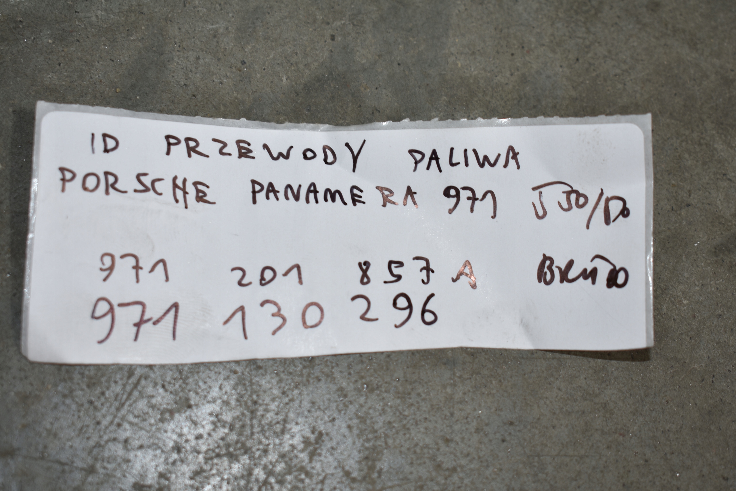 IDEALNE hadice paliva PORSCHE PANAMERA 971 1