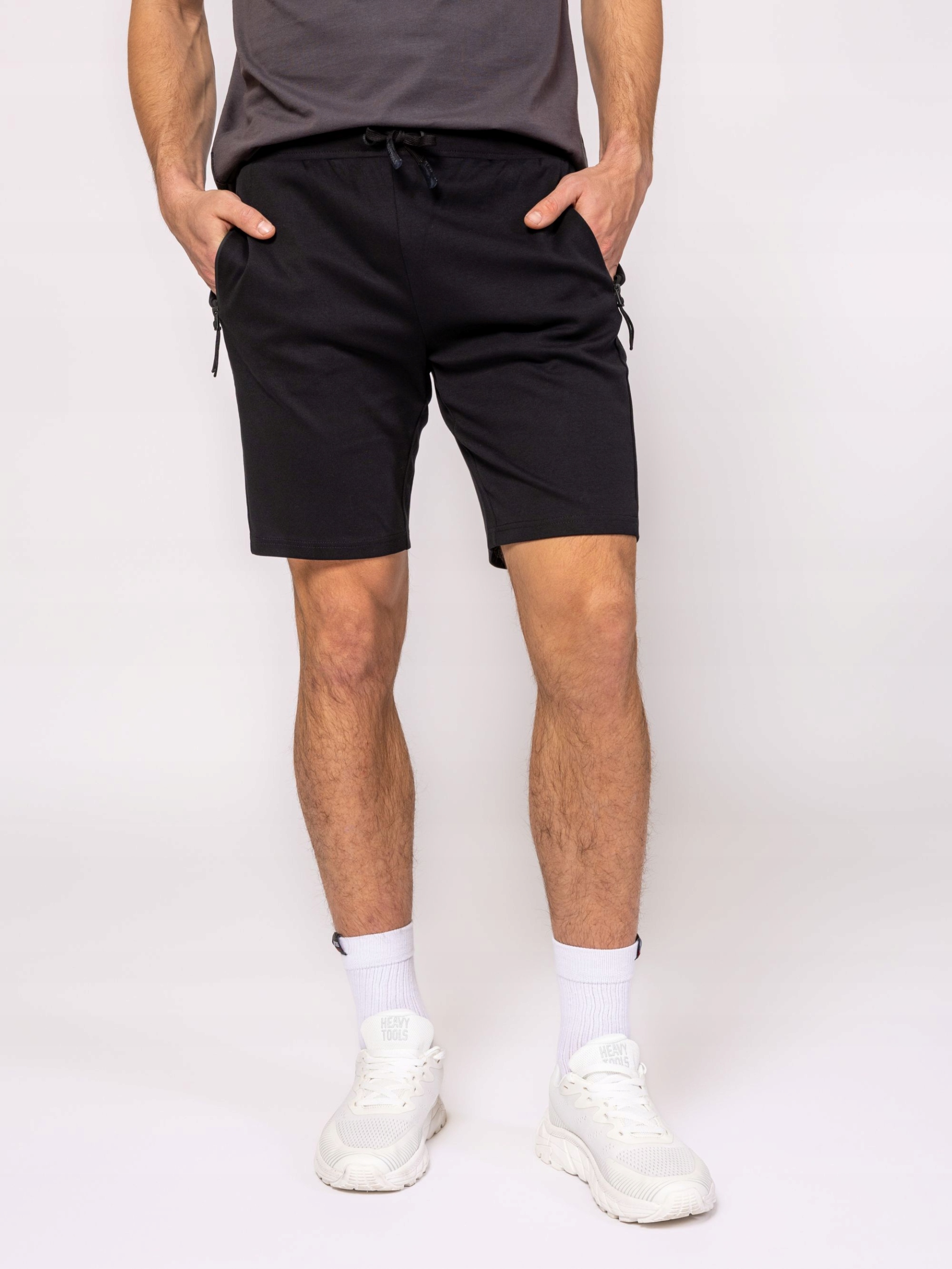 Heavy Tools Pánské Krátké Kraťasy, Teplákové Šortky Zemir, Černé, vel. M