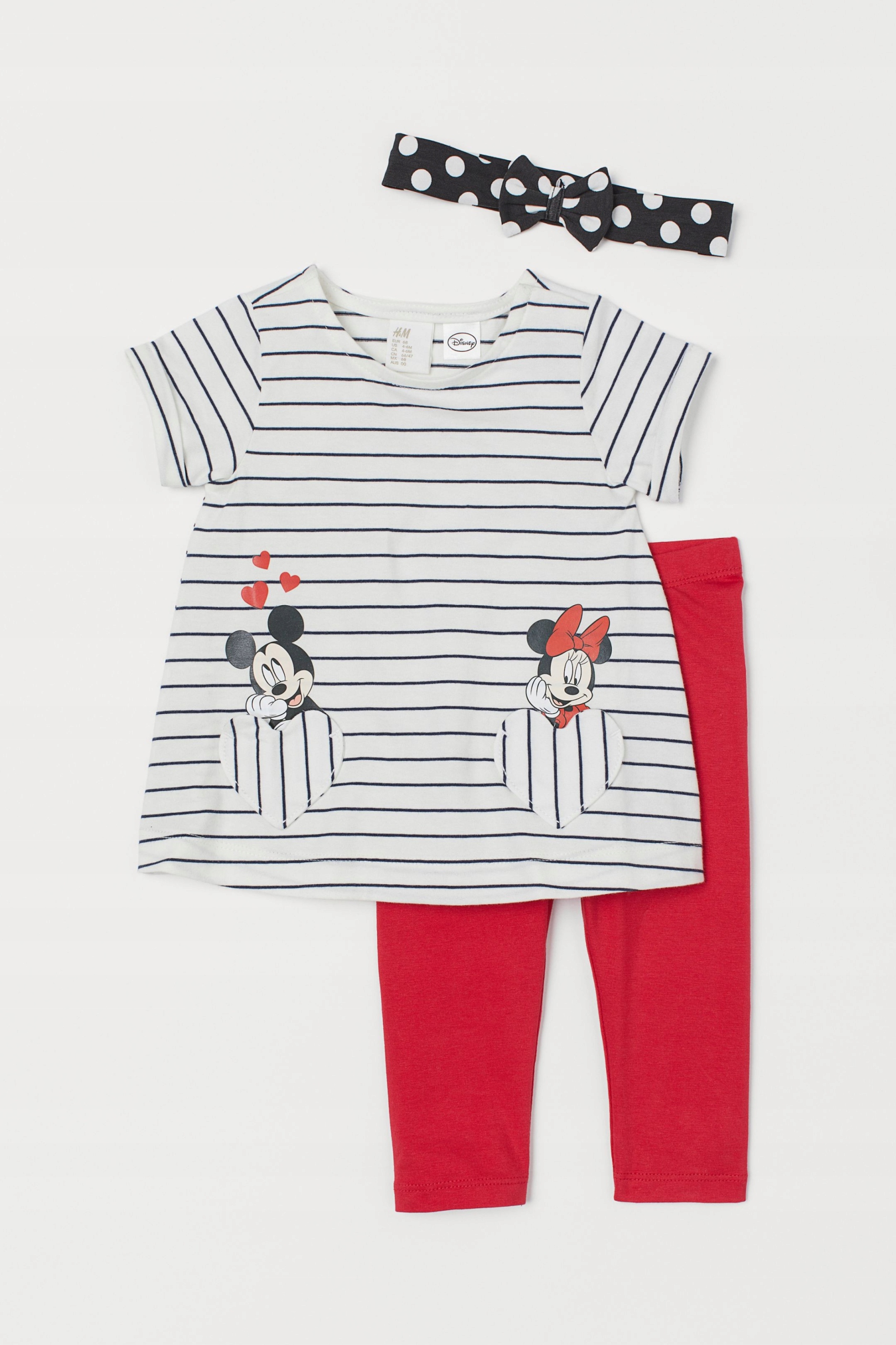 NOWY ŚLICZNY KOMPLECIK Z MYSZKĄ MINNIE H&M 86