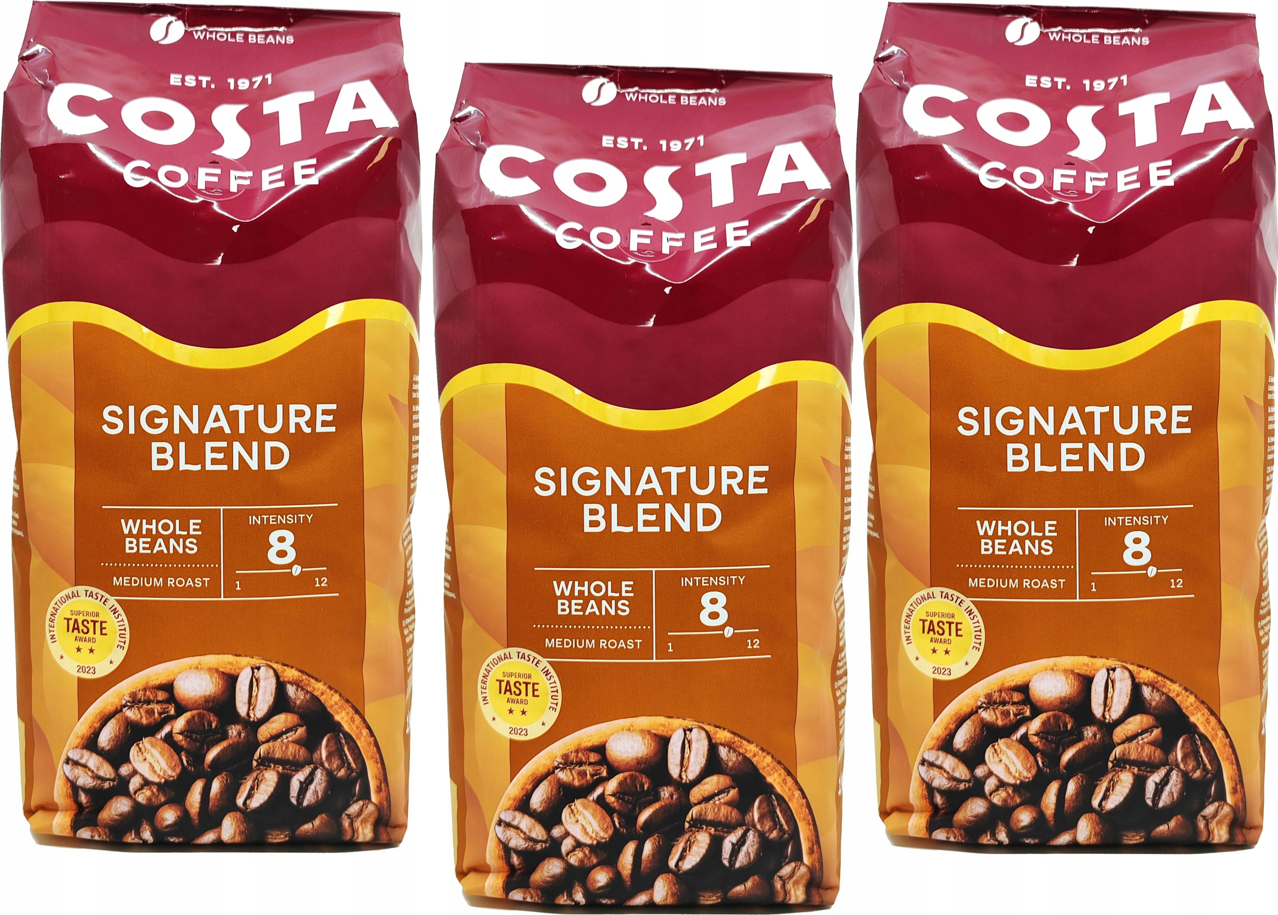 Levně Káva zrnková Costa Signature Blend Medium Roast 3 x 1000 g
