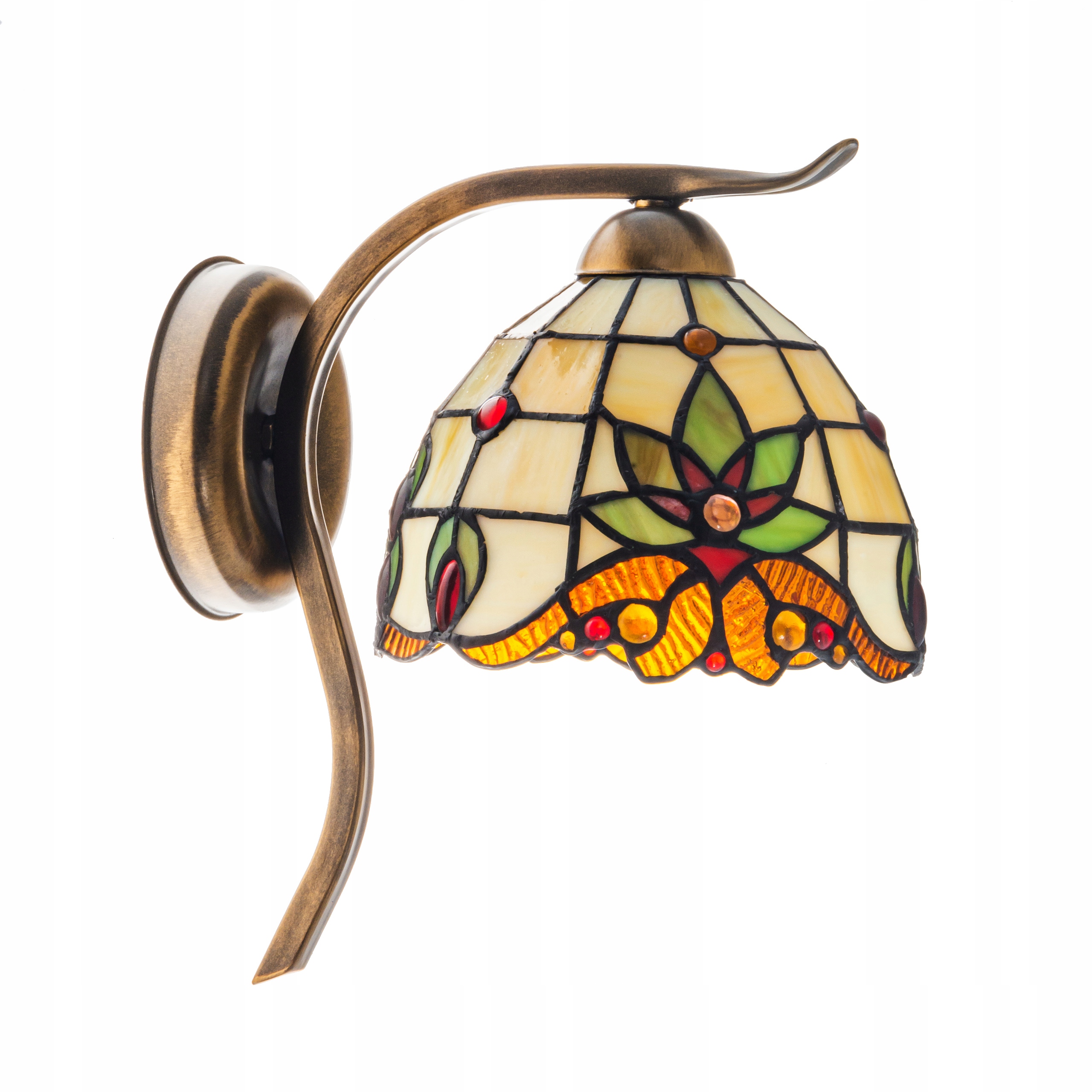 Vitrážová nástenná lampa v štýle Tiffany