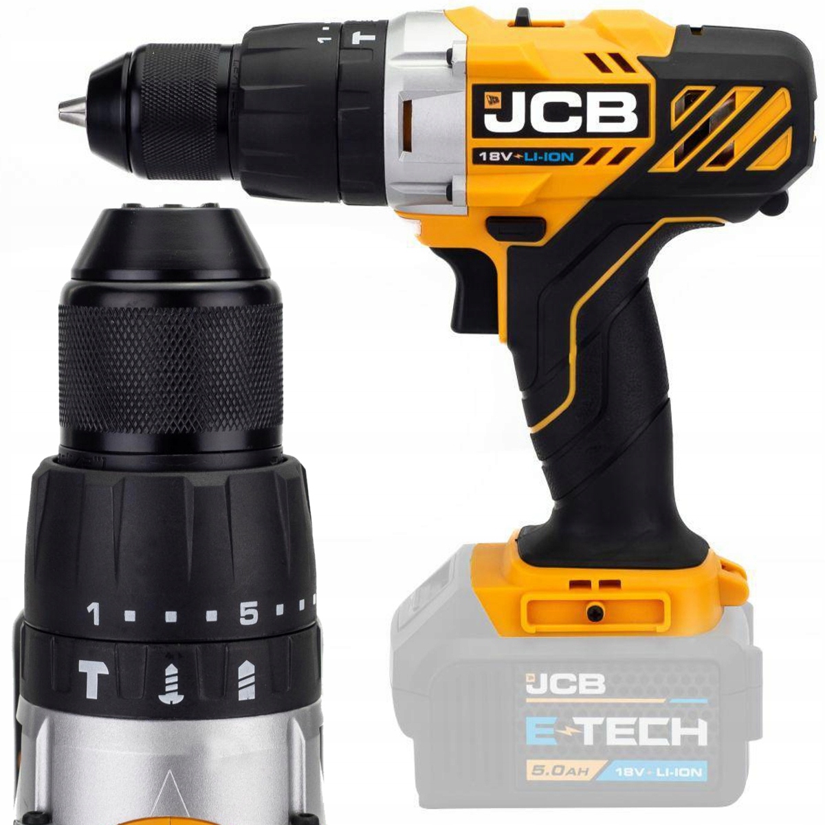 Aku vrtačka akumulátorová regulace převodů 18V 45 Nm Jcb