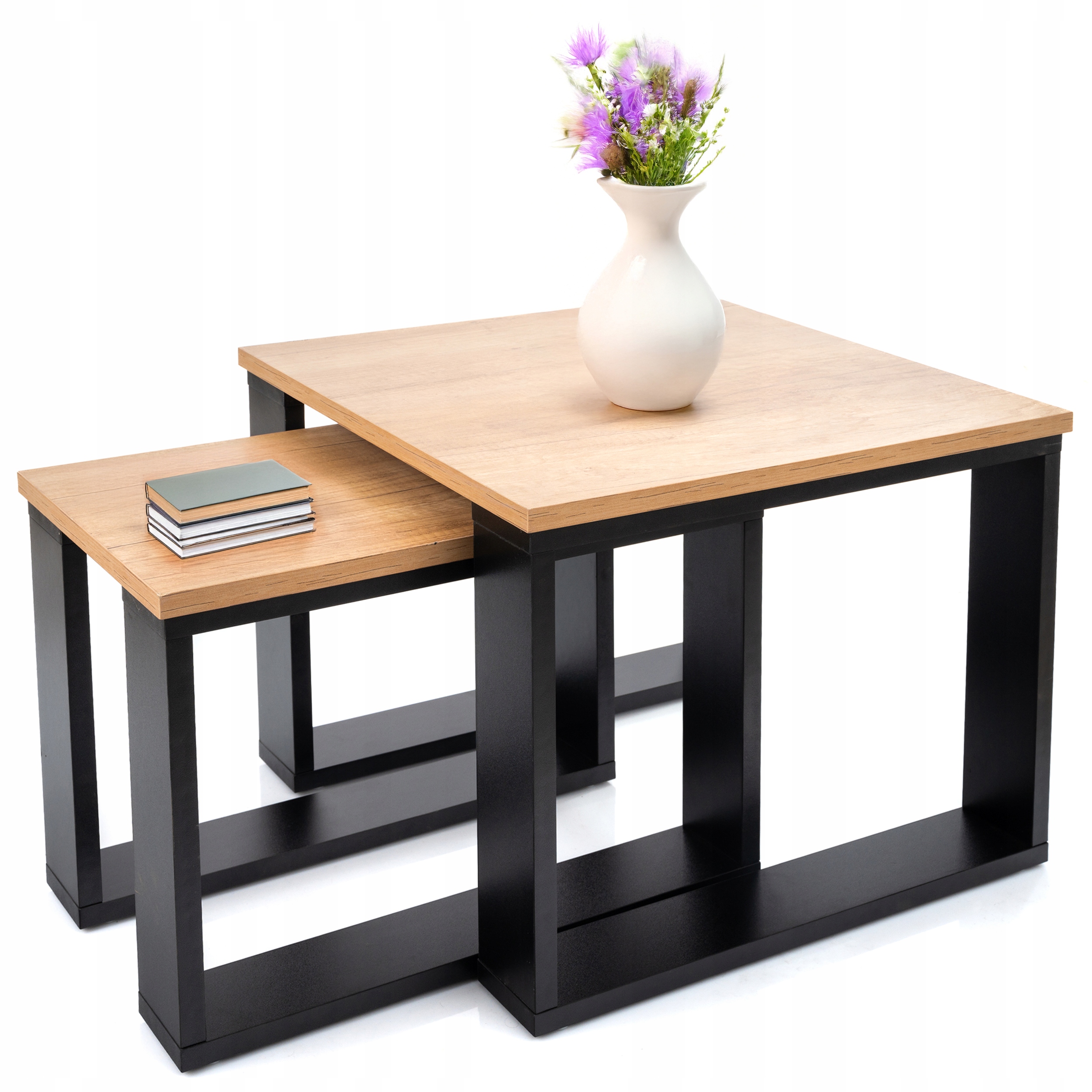 Konferenční Stolek Lavice Sada Stolků Stolky Loft Exclusive Dub Industrial