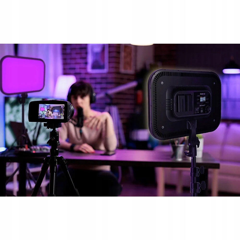 Zestaw studyjny Neewer RGB168 RGB LED, dwie lampy 60W 2500-8500K + statywy Kod producenta B09P4NDP1N