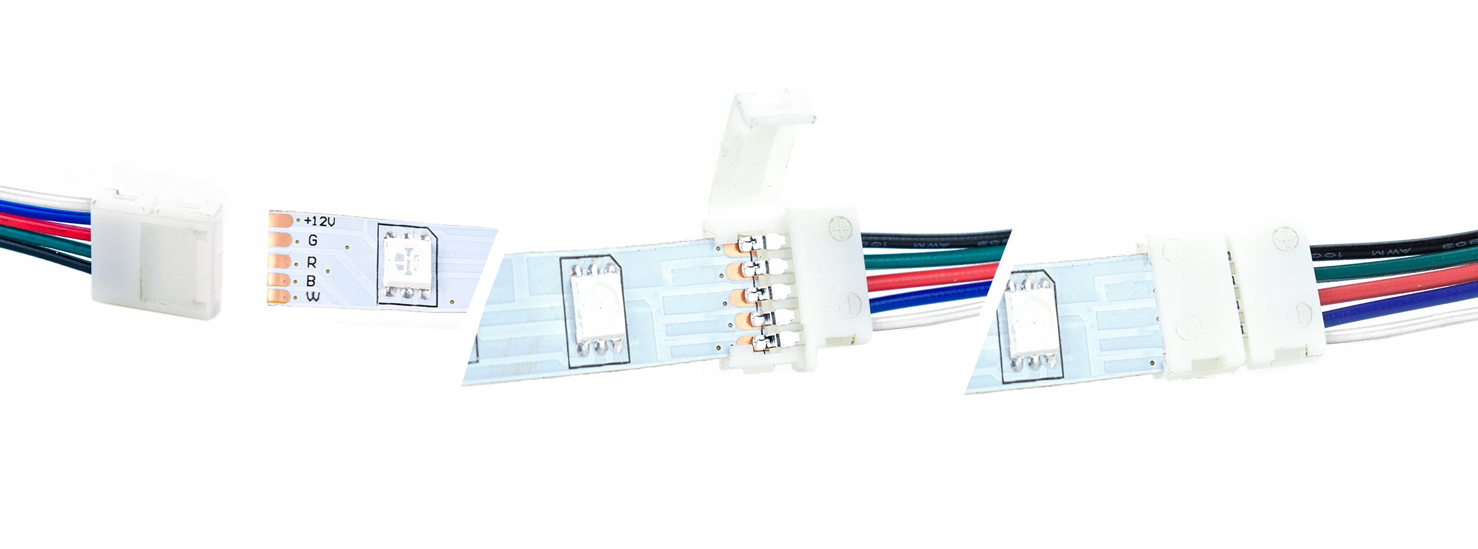 PRZYŁĄCZE LED PRZEWÓD DO TAŚMY LED RGB+W 10mm 5PIN EAN (GTIN) 5904194684358