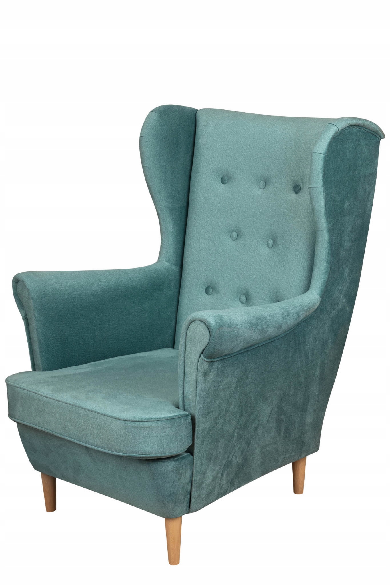 Velké Pohodlné Křeslo Ve Skandinávském Stylu Ušák Floki Modrý