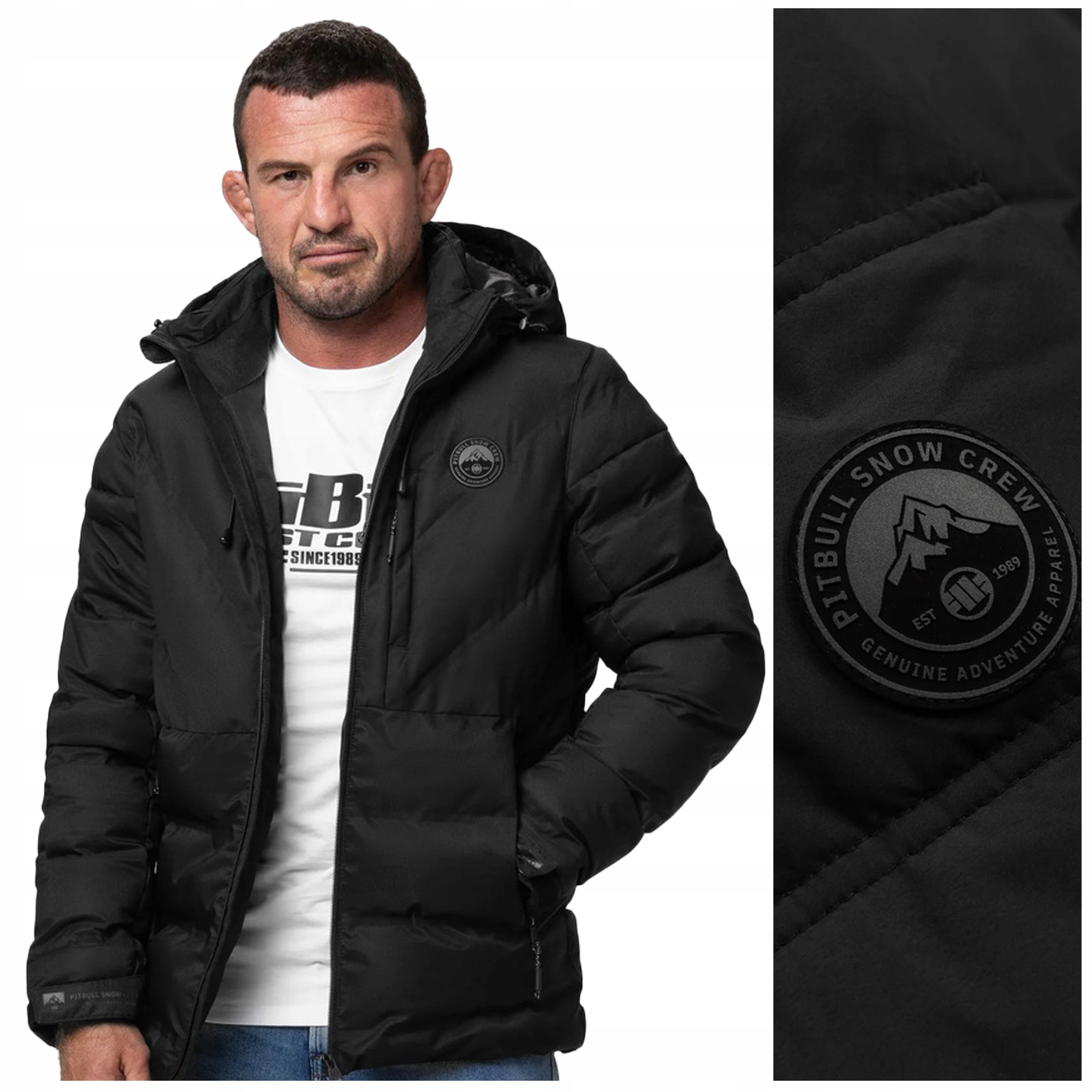 Zimní bunda prošívaná s kapucí Pit Bull „stanford“ vel. 3XL černá