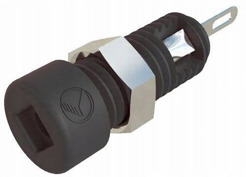 

Gniazdo izolowane 2 mm M5, lutowane, 6A, czarne