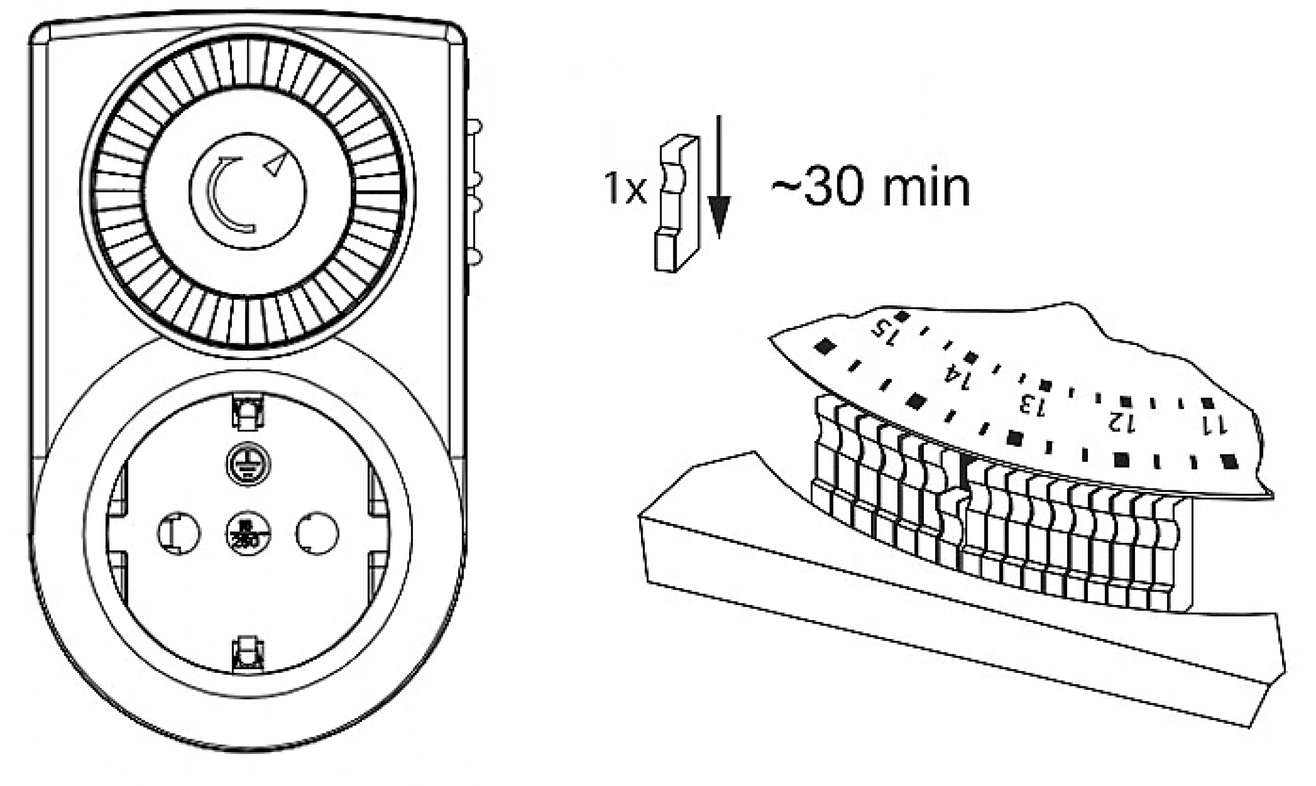 Mechaniczny Programator Czasowy SCHUKO Kod producenta OR-PRE-427(GS)