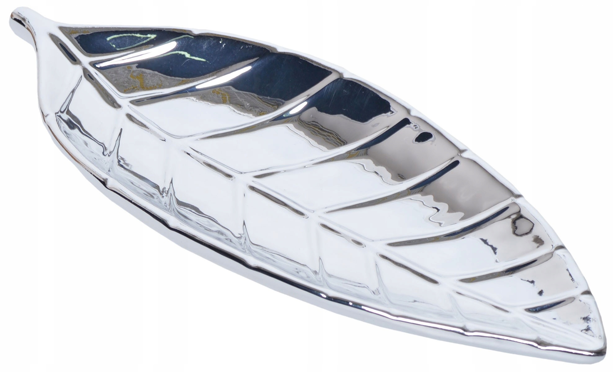 

Talerz patera miseczka srebrny liść ceramiczny 29