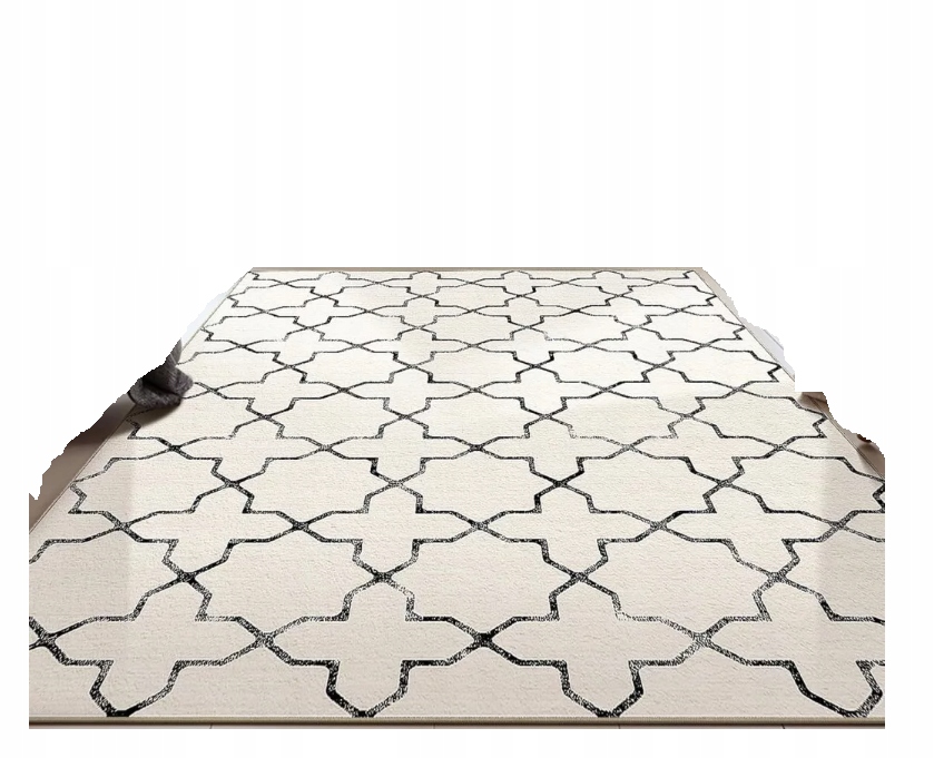 Weaviva Koberec s krátkým vlasem, marocký potisk 152 x 213 cm béžový