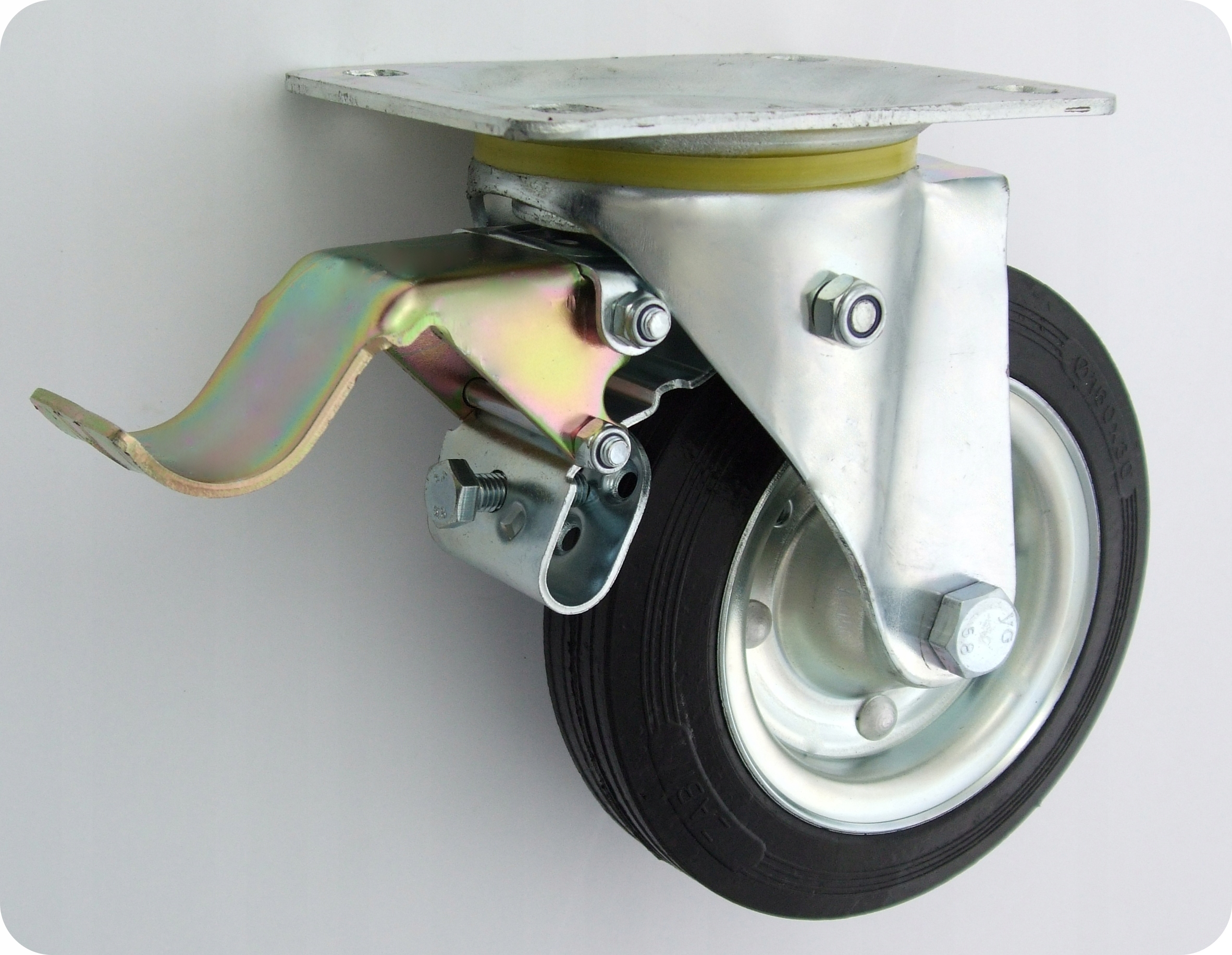 Kovovo-gumové Kolo 160 MM, Otočné Pouzdro Brzda 45 Hodin