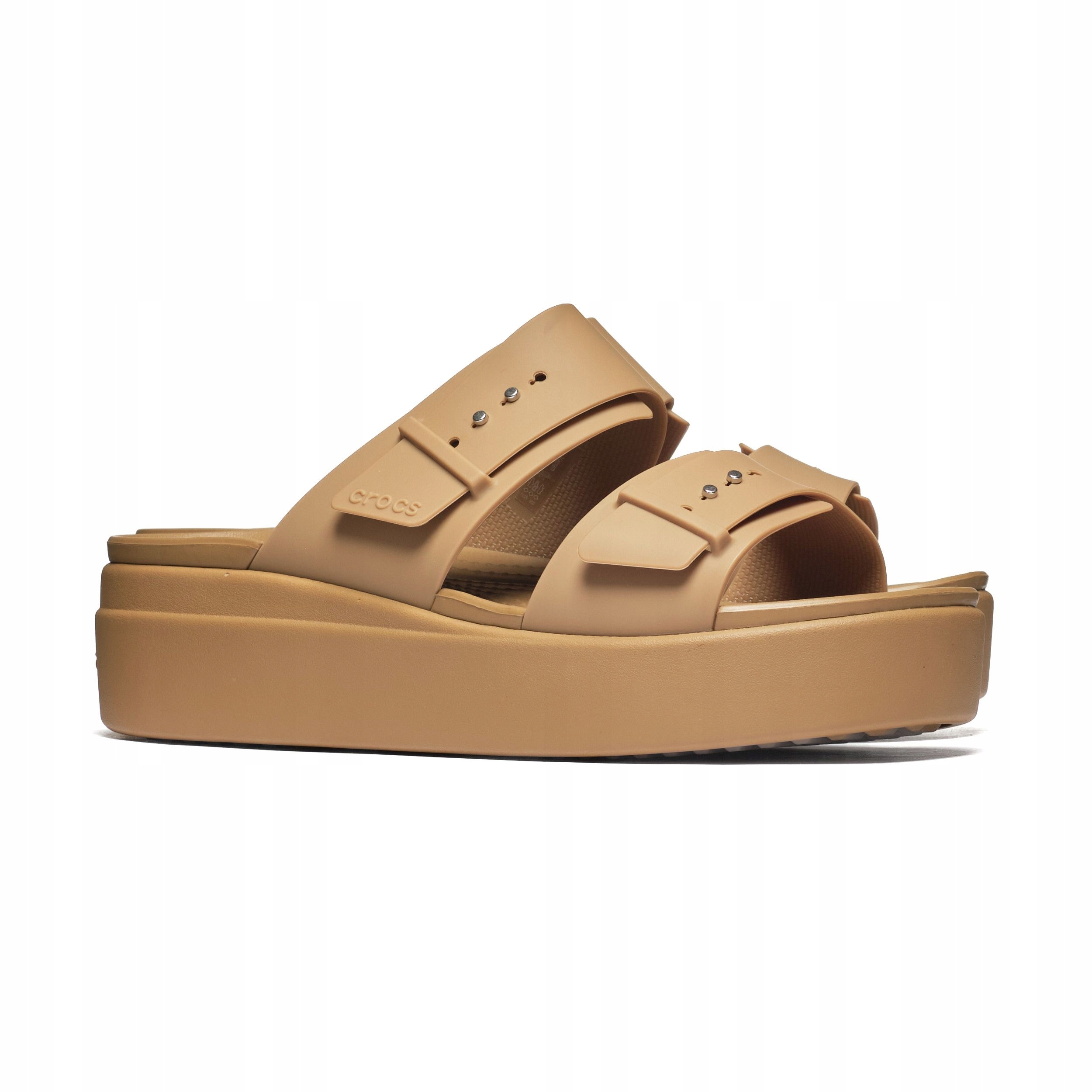 Sandály Crocs Brooklyn Buckle LowWdg Hnědá 37-38 Dámské
