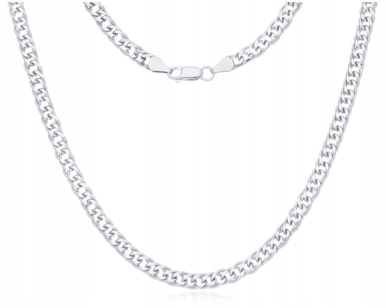 Stříbrný Řetízek Pánský 925 Široký Silný Plný Splétaný Rombo délka 50 cm Rod