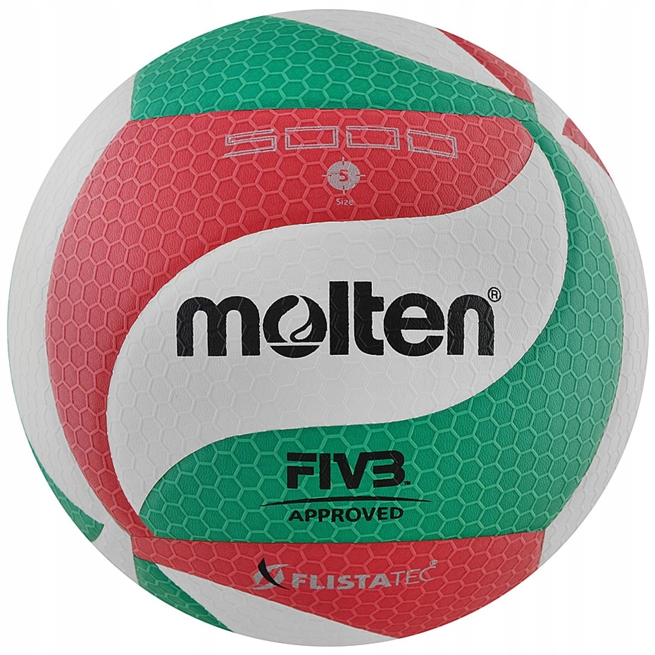 Volejbalový míč Molten V5M5000 Fivb bílo-červeno-zelený Vel. 5