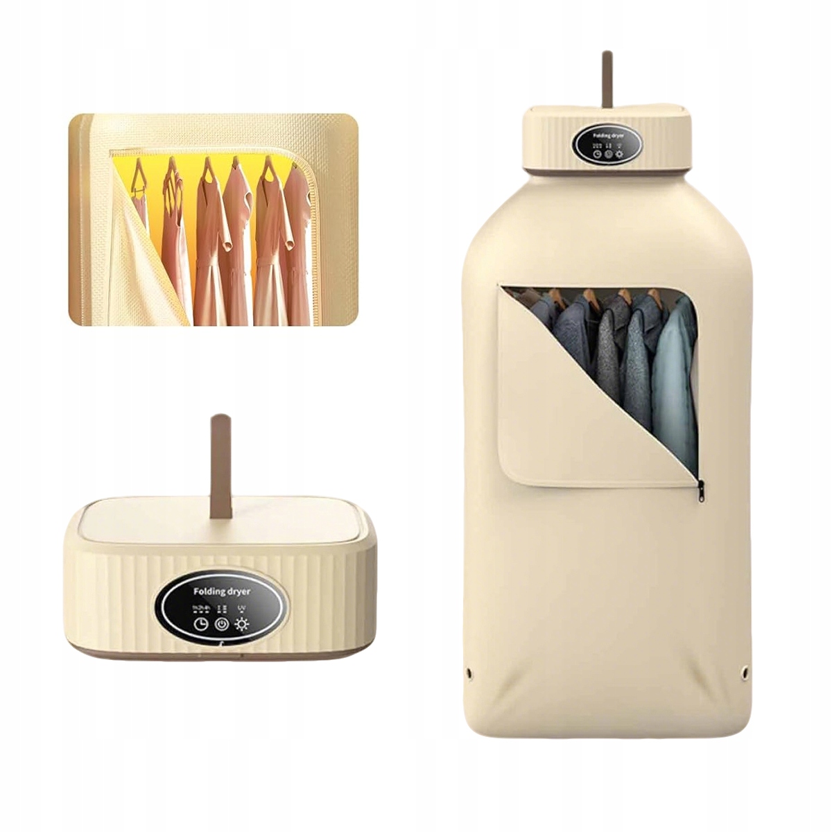 Levně Sušák Na Prádlo Přenosná 600 W Multifunkční Inteligentní