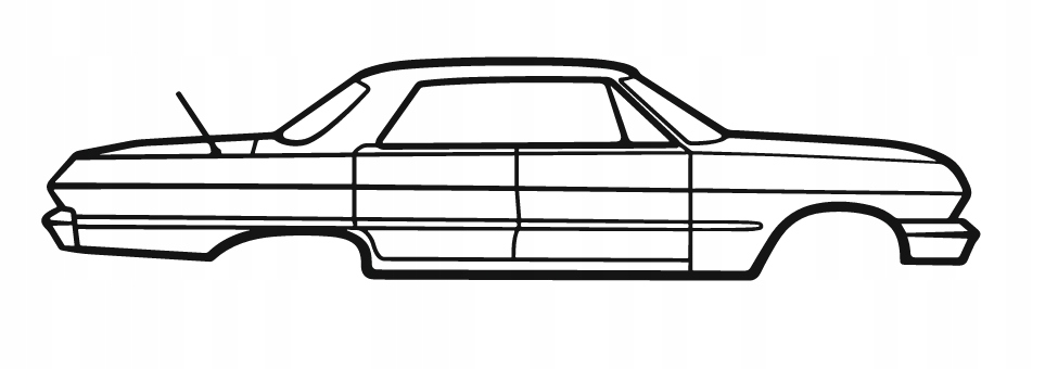 nástěnná dekorace Obraz Auto Chevrolet Belair Sedan 1962