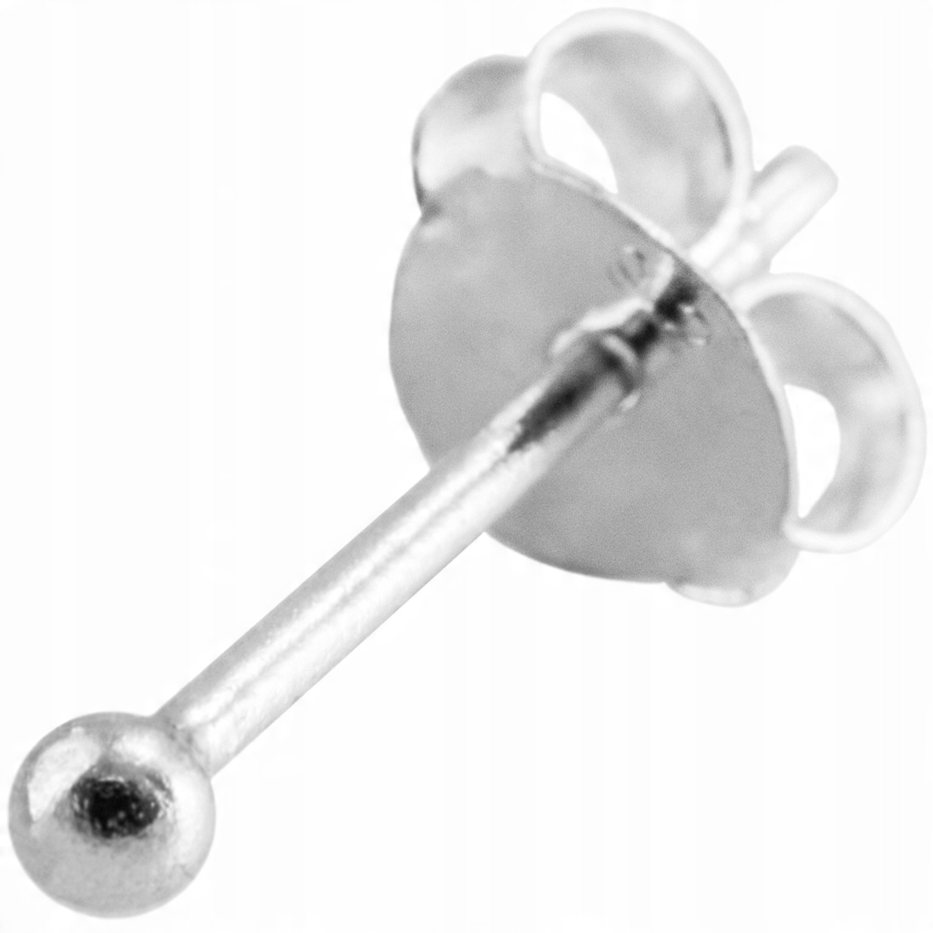 

Kolczyk kulka 2 mm 1 sztuka sztyfty srebro 0,925