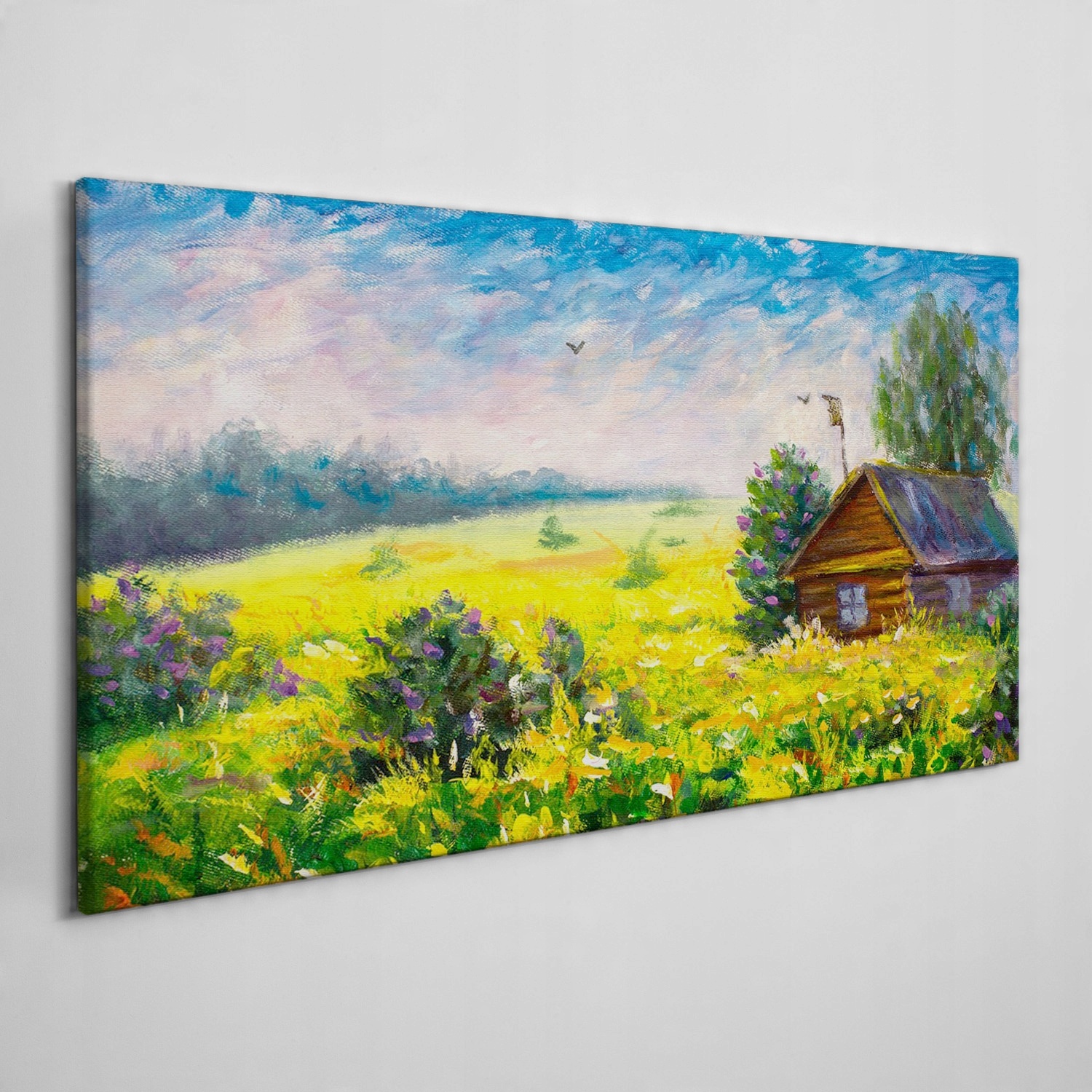 

Obraz na płótnie Niebo kwiaty krajobraz 140x70 cm